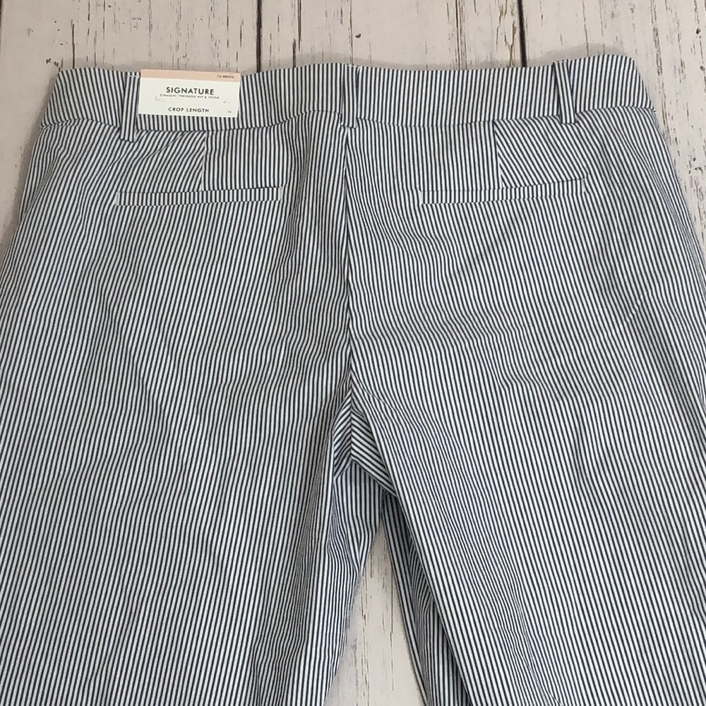 🆕 Ann Taylor Signature Crop Length Striped Pants - Picture 6 of 15